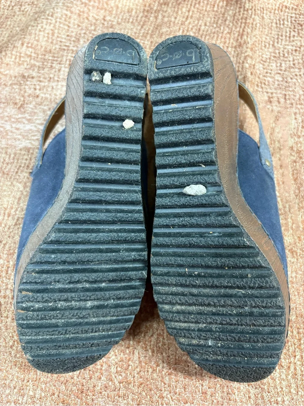 b.o.c. Navy Suede Open-Toe Slingback Sandals